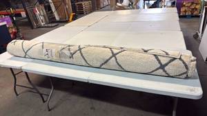 lot 8024 image: Threshold 7x10 Area Rug Cream Fleece Style