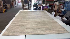 lot 8027 image: Threshold Jute Area Rug 7x10 Natural Grey Woven