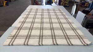lot 8035 image: Threshold Studio McGee Plaid Area Rug 5x7 Cream Brown
