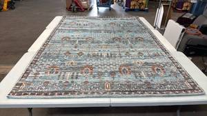 lot 8040 image: Threshold 5x7 Blue Tribal Design Area Rug