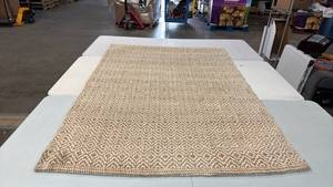 lot 8049 image: Threshold 4x6 Jute & Ivory Diamond Area Rug