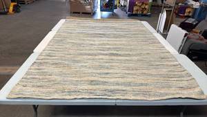 lot 8058 image: Threshold 5x7 Blue Striped Area Rug