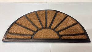 lot 8067 image: Half Moon Coir Doormat with Rubber Base