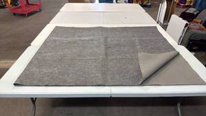 lot 8069 image: Gray 8x10 Rug Pad with Non-Slip Backing