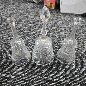 lot 345 image: Cut Crystal Bell Collection with Decorative Handles