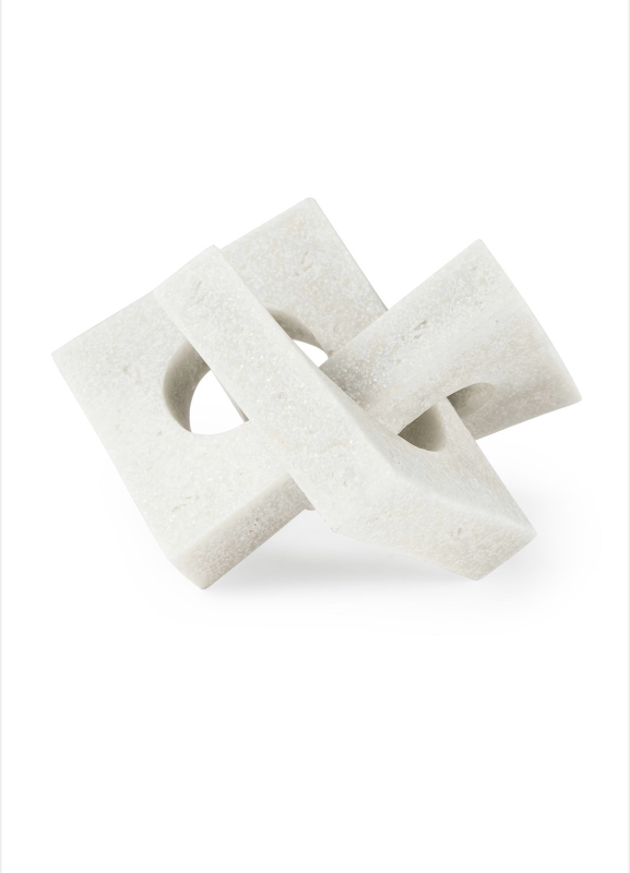 lot 5109058 image: Mercana Linx Small Granite Resin Sculpture Decorative Object 70173 5.32H x 7.95W x 7.95D (DAMAGED SEE PICTURES) - Retail $125