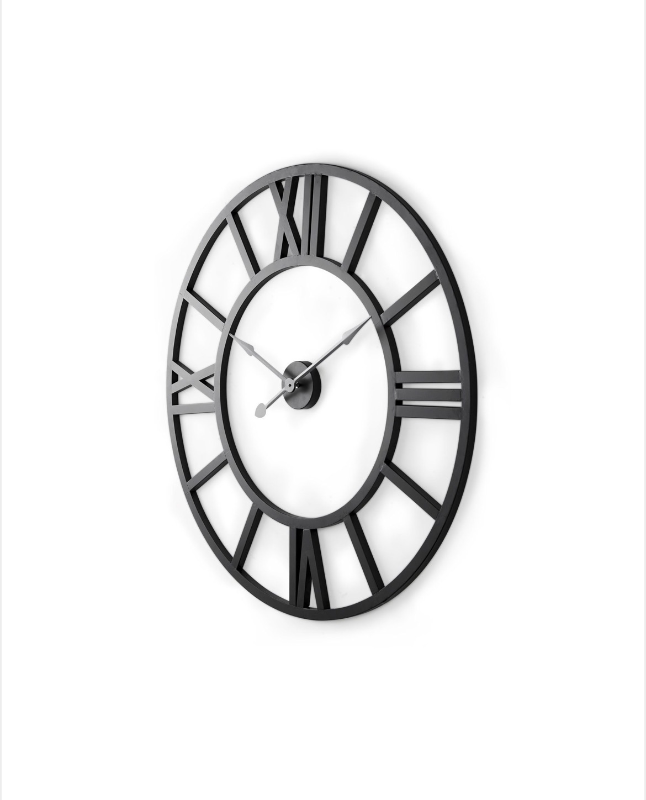 lot 5109027 image: Mercana Stoke 30 Round Black Iron Wall Clock 69657 30 H x 30 W x 1.63 D - Retail $262.49