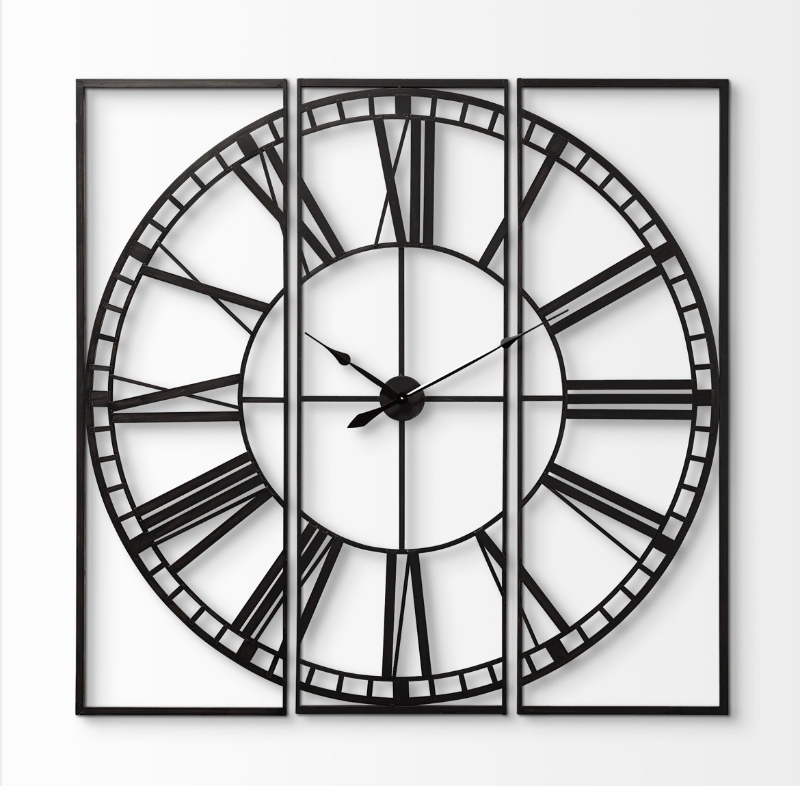 lot 5109022 image: Mercana Norwood 60 Square Oversized Industrial Wall Clock 68522 - Retail $629