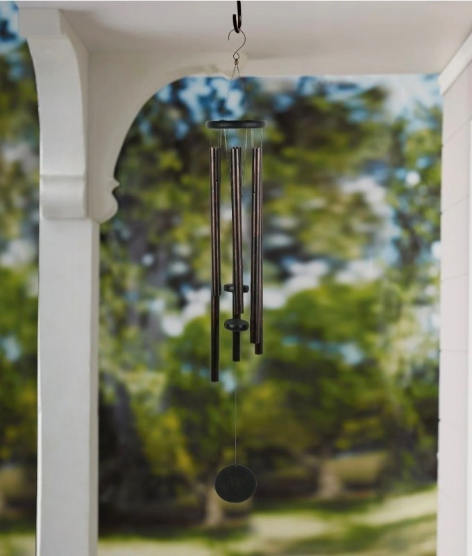 lot 5111152 image: Mainstays 50.4H Bronze Pine Metal Outdoor Wind Chime - Retail $23