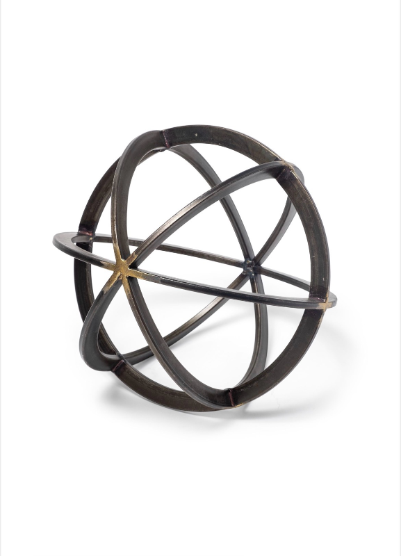 lot 5112026 image: Mercana Galenna II (Medium) 9L x 9W Black Metal Circular Decorative Orb 57674 8.86 H x 8.86 W x 8.86 D - Retail $90