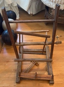 lot 53 image: ANTIQUE Wool Yarn Skein Winder and drying racks RETAIL $120
