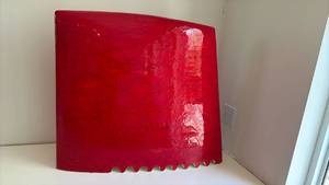 lot 59372 image: Red Art Panel Sculpture - Retail $150