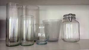 lot 60391 image: Mixed Glass Vase and Container Collection - Retail $25