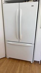 lot 60400 image: White Kenmore French Door Bottom Freezer Refrigerator - Retail $400
