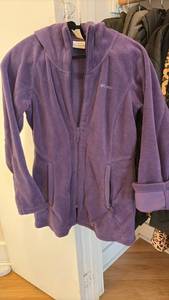 lot 60427 image: Columbia Womens Purple Fleece Zip-Up Hoodie Size Medium - Retail $25