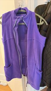 lot 60428 image: Calvin Klein Performance Purple Fleece Zip-Up Hoodie Size Small - Retail $15