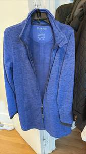 lot 60430 image: Calvin Klein Performance Blue Athletic Zip Up Hoodie - Retail $25