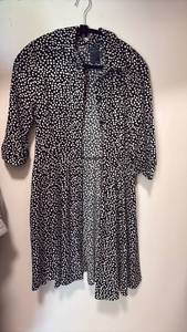 lot 60463 image: Black and White Polka Dot Button Up Dress - Retail $25