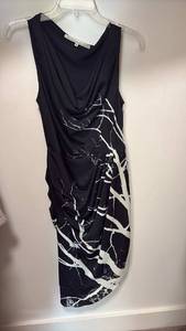 lot 60474 image: Rachel Roy Black Abstract Print Sleeveless Dress Size 8 - Retail $15