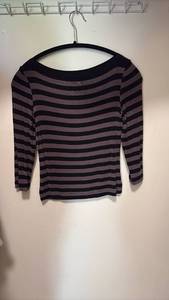 lot 60477 image: BCBG Max Azria Striped Long Sleeve Top - Retail $25