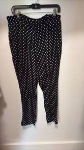 lot 60481 image: Cynthia Rowley Black Polka Dot Pants - Retail $15