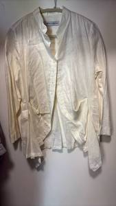 lot 60490 image: KEDEM ONE White Linen Button Down Shirt - Retail $45