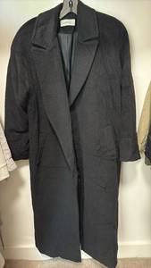 lot 60528 image: Calvin Klein Black Wool Long Coat - Retail $75