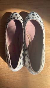 lot 60565 image: Polka Dot Calf Hair Ballet Flats - Retail $25