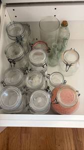 lot 60569 image: Glass Canning Jars and Storage Containers Collection - Retail $25