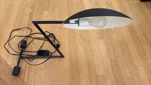 lot 60578 image: Modern Black Desk Lamp with Circular Shade - Retail $45