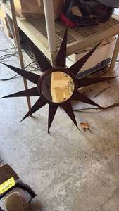 lot 52081 image: Mid-Century Modern Starburst Wall Mirror - Retail $45