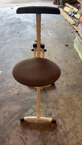 lot 52087 image: Ergonomic Style Adjustable Stool Chair with Back Support - Retail $75