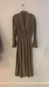 lot 52096 image: Donna Karan New York Long Sleeve Wrap Dress Olive Green - Retail $75