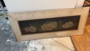 lot 52118 image: Rose Floral Painting in Wooden Frame - Retail $25