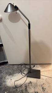 lot 52120 image: Adjustable Metal Floor Lamp with Cone Shade - Retail $45