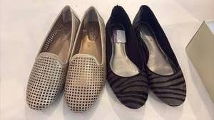 lot 52156 image: Womens Flat Shoes Bundle - 2 Pairs Me Too and Liz Claiborne size 6.5 - Retail $15