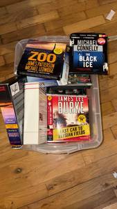 lot 52186 image: Mixed Audiobook Collection with Storage Container - Retail $15