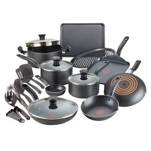 T-fal 20pc Simply Cook Nonstick Cookware Set Black - Retail: $219