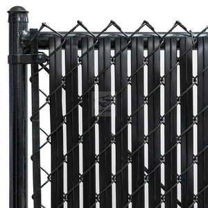 lot 17819 image: Fenpro Chain-Link Fence Blade Slats with Bottom Lock (6-ft  Black) - Retail $77
