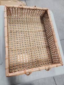 lot 17825 image: Rattan Cane Serving Tray  - Retail $32