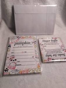 lot 2603 image: Little Pumpkin Baby Shower Party Supplies Set