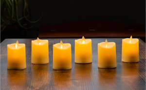 lot 2607 image: LED Flameless Votive Candles Set of 6