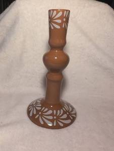 lot 2612 image: Brown Glass Candlestick Holder&nbsp