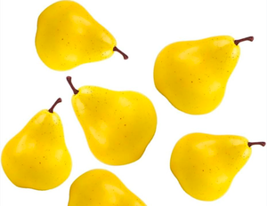 lot 2614 image: Realistic Yellow Mini Pear Food Replicas