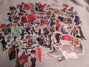 lot 2638 image: Zootopia Character Sticker Pack Collection