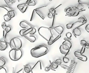 Metal Wire Puzzle Brain Teasers Set - 18 ct