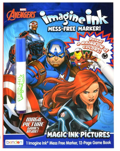 lot 2642 image: Marvel Avengers Imagine Ink Magic Pictures Activity Book with Marker