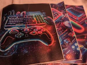 lot 2643 image: Gaming Theme Canvas Print Collection 6 ct