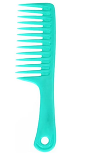 lot 2655 image: Turquoise Wide-Tooth Detangling Hair Comb