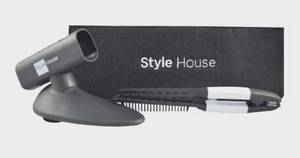 lot 2654 image: Style House Flat Iron Accessory Set with Stand and Comb